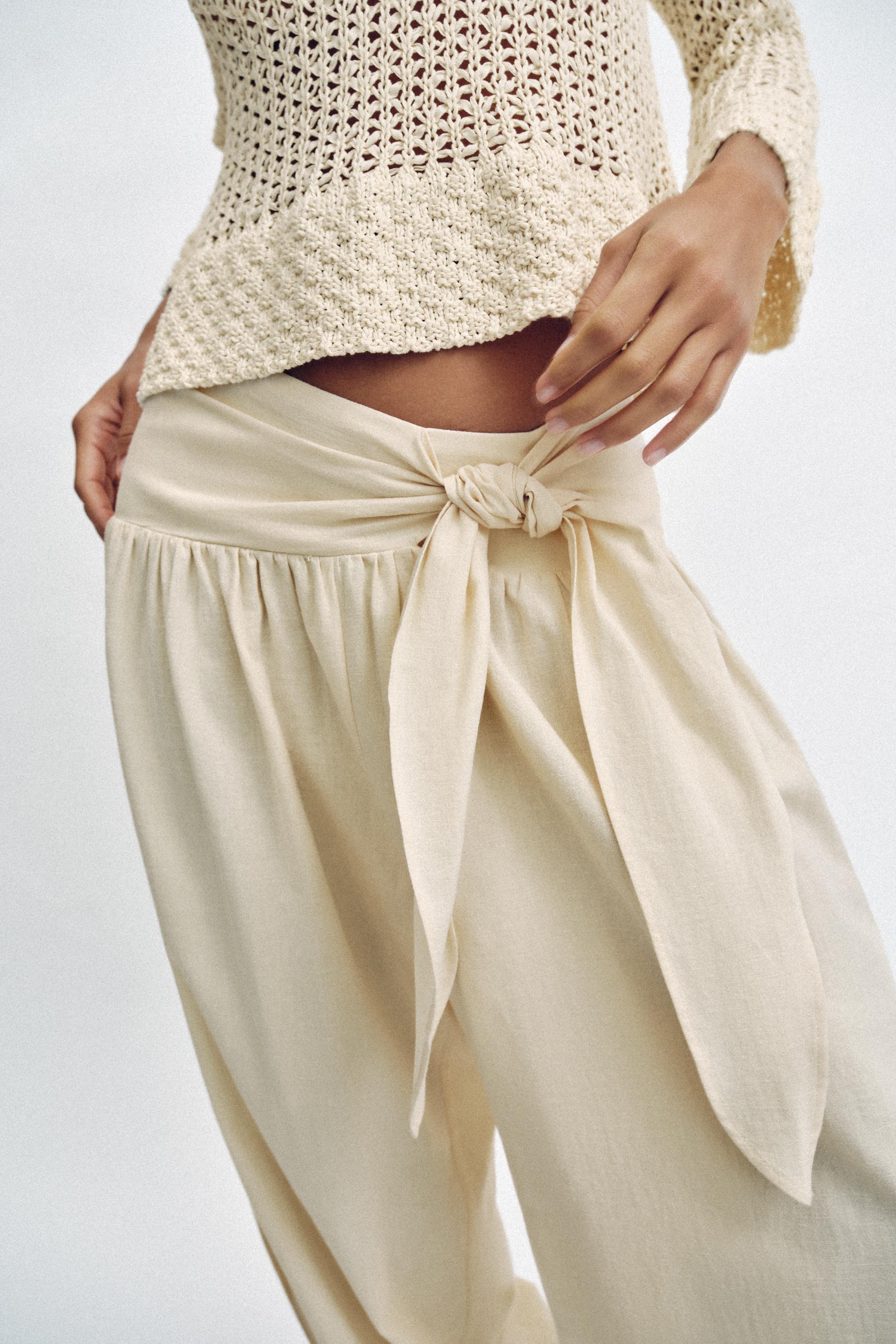 PANTALON BOUFFANT AVEC NŒUD